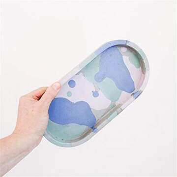 3 Pack Resin Tray Mold, Oval Coaster Epoxy Resin Casting Mould DIY Jewelry Tray Dishes for Craft Jewelry Storage Office Home Decoration