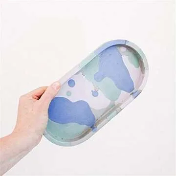 3 Pack Resin Tray Mold, Oval Coaster Epoxy Resin Casting Mould DIY Jewelry Tray Dishes for Craft Jewelry Storage Office Home Decoration