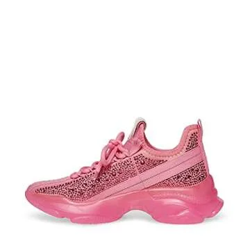Steve Madden Women's Maxima Sneaker, Hot Pink, 8.5