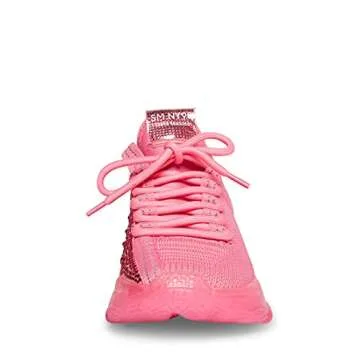 Steve Madden Women's Maxima Sneaker, Hot Pink, 8.5