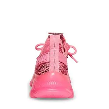 Steve Madden Women's Maxima Sneaker, Hot Pink, 8.5