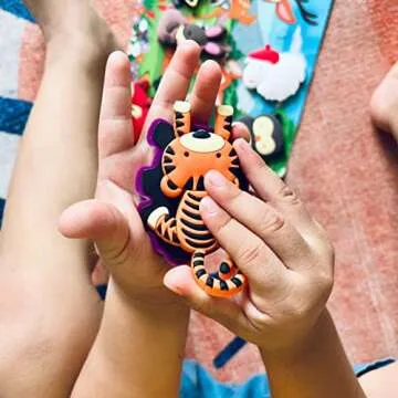 Fridge Magnets for Toddlers,Refrigerator Magnets for Kids Full Back Magnetic Rubber Kids Magnets Educational Toy Baby Magnet Gift Cute Animal Magnets