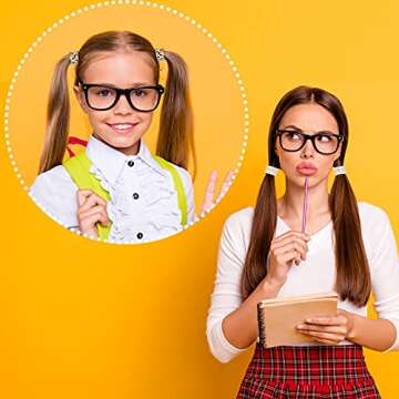 WILLBOND 4 Pieces Acrylic Ponytail Cuff Decorative Acetate Ponytail Holder Tortoise Shell Hair Cuff Hair Ties French Leopard Design Elastic Rubber Band Ponytail Accessories Women(Sweet Color)