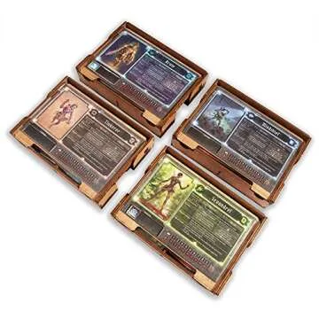 SMONEX Wooden Organizer and Four Player Boards Compatible with Gloomhaven Board Game - Box Suitable for Storage All Gloomhaven Expansions - Insert and Storage