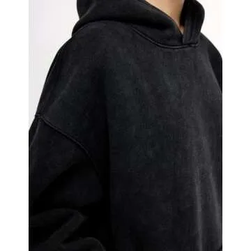Aelfric Eden Black Oversized Vintage Hoodie for All