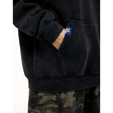 Aelfric Eden Black Oversized Vintage Hoodie for All