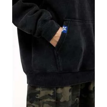 Aelfric Eden Black Oversized Vintage Hoodie for All