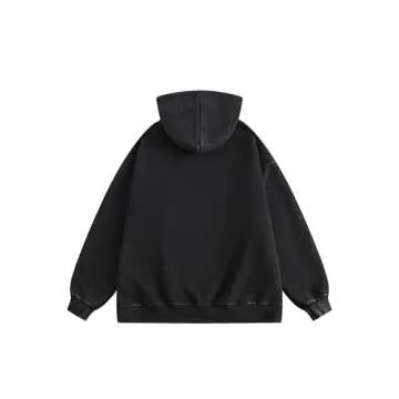 Aelfric Eden Black Oversized Vintage Hoodie for All