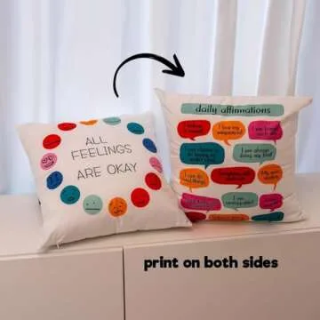 Dibor Inspirational Pillow Covers for Mental Wellness
