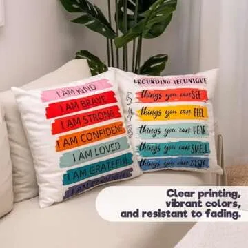 Dibor Inspirational Pillow Covers for Mental Wellness
