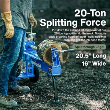 Portable 20 Ton Landworks Log Splitter for Efficient Wood Splitting