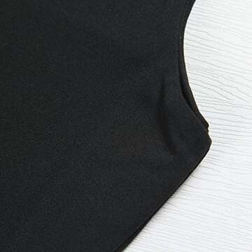 Artfish Women's Sleeveless Strappy Crop Tank Tops Workout Fitness Basic Cropped Camis Black,L