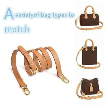 RYYXZXL Vachetta Leather Replacement Adjustable Shoulder Strap for L V Handbag Replacement Bag Strap