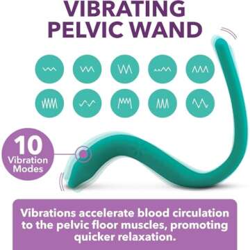 IntimateRose Vibrating Pelvic Wand, Pelvic Floor Muscle Trigger Point Massager, Perineal Massage Too...