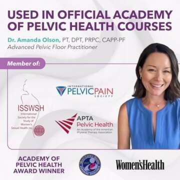 IntimateRose Vibrating Pelvic Wand, Pelvic Floor Muscle Trigger Point Massager, Perineal Massage Tool for Pelvic Physical Therapy & Pain Relief, BPA-Free, Latex-Free (Vibration)