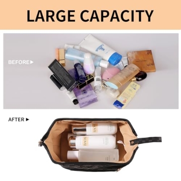 Abiudeng Large Makeup Bag for Women Waterproof Cosmetic Organizer