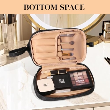 Abiudeng Large Makeup Bag for Women Waterproof Cosmetic Organizer