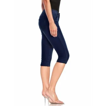 Butt Lift Stretch Denim Capri Jeans for Women | Stylish Comfort