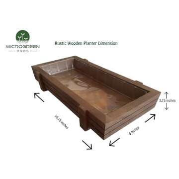 MICROGREEN PROS Organic Microgreens Growing Kit with Beautiful Wooden Countertop Planter, Soil & Organic Sunflower and Mixed Microgreens Seeds for 2 Crops. 100% Guaranteed to Grow.