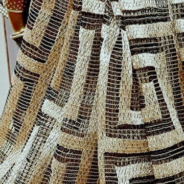 Luxurious MYRU Black and Gold Sheer Curtains for Home