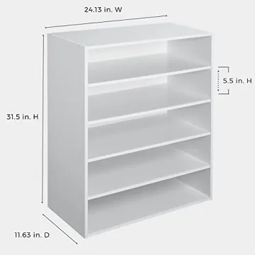 ClosetMaid 1565 Stackable 5-Shelf Organizer for Effortless Storage