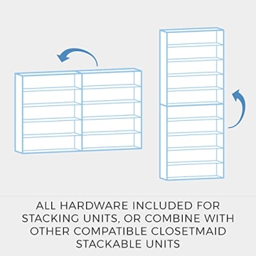 ClosetMaid 1565 Stackable 5-Shelf Organizer for Effortless Storage