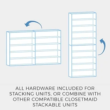 ClosetMaid 1565 Stackable 5-Shelf Organizer for Effortless Storage