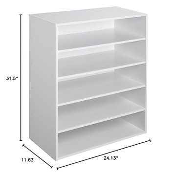 ClosetMaid 1565 Stackable 5-Shelf Organizer for Effortless Storage