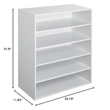 ClosetMaid 1565 Stackable 5-Shelf Organizer for Effortless Storage