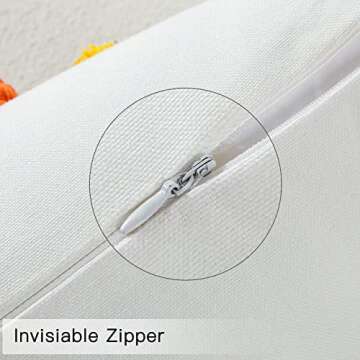 Abrotain Boho Colorful Decorative Throw Pillow Cover Rainbow Tufted Kids Pillowcase with Tassels for Couch Pillow Covers Sofa Bedroom Living Room Playroom Couch Sofa Home Decor