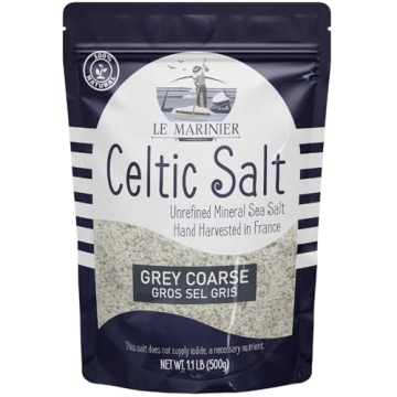 Le Marinier French Sea Salt Grey Coarse, 1.1lb - 18oz. Mineral Rich 100% Natural and Unrefined Sea S...