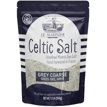 Le Marinier French Sea Salt Grey Coarse, 1.1lb - 18oz. Mineral Rich 100% Natural and Unrefined Sea S...