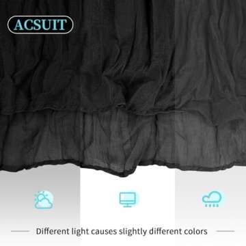 16 Pack Black Cheesecloth Table Runner for Elegant Events