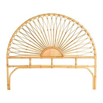 Creative Co-Op Rattan Sunrise Design, King-Size Headboard
