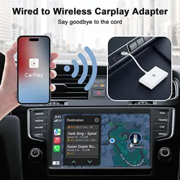 Wireless CarPlay - Wired CarPlay Convert Cars Wireless CarPlay，Wireless CarPlay Adapter，Apple CarPlay Wireless Adapter，Plug & Play Fast and Easy Use Fit for Cars from 2016 & iPhone iOS 10+