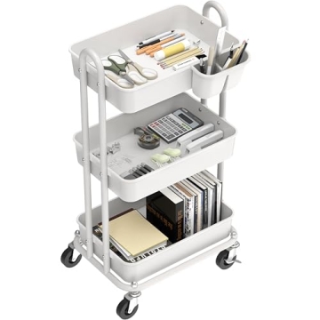Simple Houseware Rolling Utility Cart for Home Organization