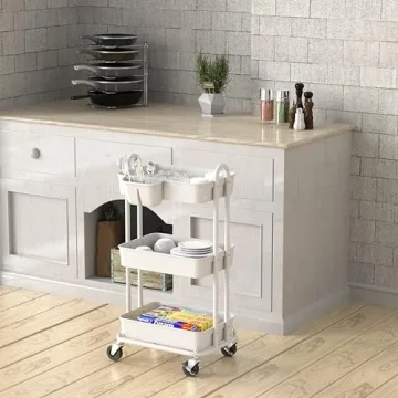 Simple Houseware Rolling Utility Cart for Home Organization