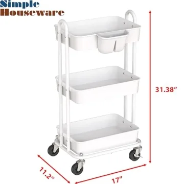 Simple Houseware Rolling Utility Cart for Home Organization