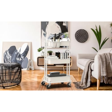 Simple Houseware Rolling Utility Cart for Home Organization