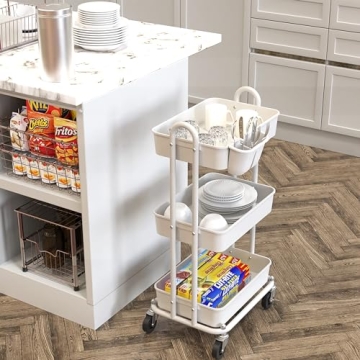 Simple Houseware Rolling Utility Cart for Home Organization