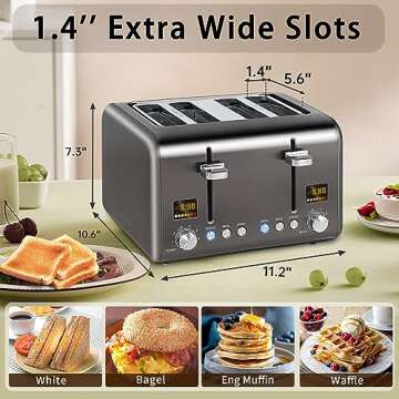 SEEDEEM 4 Slice Toaster: Stylish & Functional Kitchen Must-Have