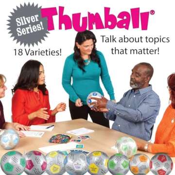 Trainers Warehouse Diversity Thumball 6” | Icebreaker and Conversation Starter | Fun, Safe & Easy to Facilitate Prompts for Conversations About Diversity | 32 Prompts