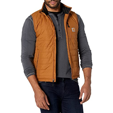 Carhartt mens Rain Defender Relaxed Fit Lightweight Insulated Vest, Carhartt Brown, Small US