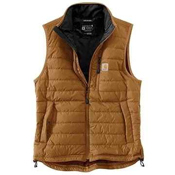 Carhartt mens Rain Defender Relaxed Fit Lightweight Insulated Vest, Carhartt Brown, Small US