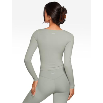 Stylish INGIA V-Neck Workout Crop Top for Active Women