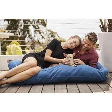 K9 Ballistics Tough Bolster Nesting Pillow Small Sofa Dog Bed with Removable Washable Cover - Durable, Water Resistant with Nonskid Bottom 24"x18", Obsidian Black