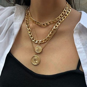 Elegant Cysincos Layered Necklaces for Women and Teens