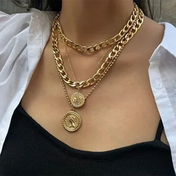 Elegant Cysincos Layered Necklaces for Women and Teens