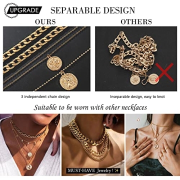 Elegant Cysincos Layered Necklaces for Women and Teens