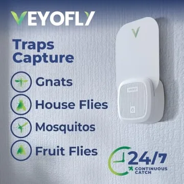 VEYOFLY Indoor Fly Trap 4 Devices 12 Refills Bug-Free Home